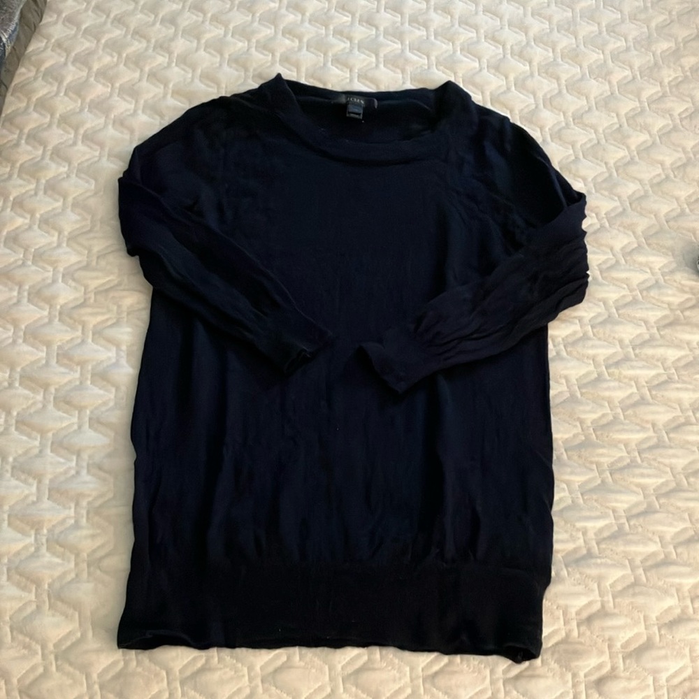 Jcrew Navy Wool Sweater XXS